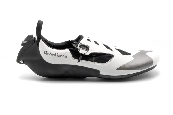 VeloVetta White Cycling Shoe side