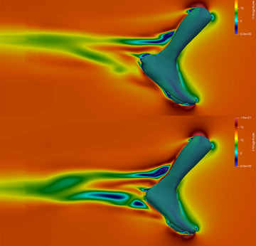 Aerodynaic simulation of VeloVetta cycling shoes. Computational fluid dynamics (CFD)