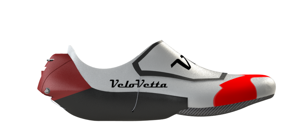 VeloVetta cycling shoe in the closed position